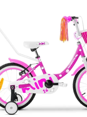 Rower dziecięcy 18" TABOU MINI purpurowy - biały R25