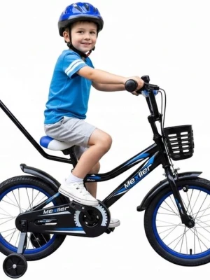 Rower dziecięcy Mexller BMX 16 cali Rowerek Niebieski dla Chłopca Prowadnik