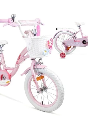 ROWEREK DZIECIĘCY DLA DZIEWCZYNKI SIROX RAINBOW PINK KOŁO 12" Z KOSZYCZKIEM