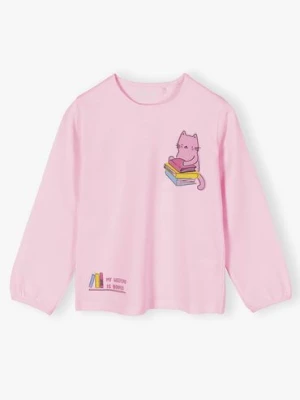 Różowa bluzka dla dziewczynki z długim rękawem 5.10.15.
