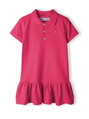 Różowa sukienka polo z krókim rękawem dla niemowlaka Minoti
