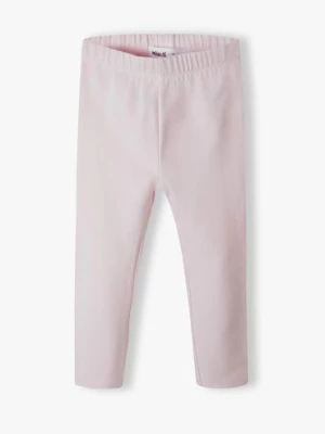 Różowe legginsy dla dziewczynki gładkie Minoti