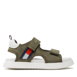 Sandały Tommy Hilfiger Flag Velcro Sandal T3B2-32906-1355 M Khaki