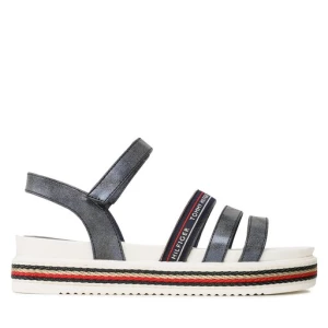 Sandały Tommy Hilfiger Platform Velcro Sandal T3A2-32763-0568 S Granatowy