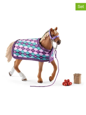 Schleich 4-częściowy zestaw "English thoroughbred with blanket" - 5+ rozmiar: onesize