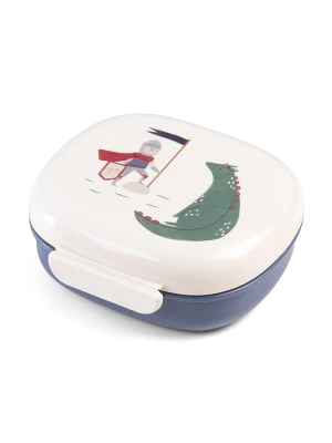 Sebra Pudełko w kolorze granatowo-białym na lunch - 17,5 x 16,5 x 7,2 cm rozmiar: onesize