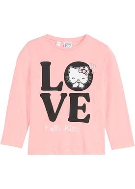 Shirt dziewczęcy z długim rękawem Hello Kitty bonprix