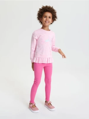 Sinsay - Komplet: bluza i legginsy - różowy