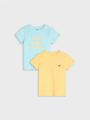 Sinsay - Koszulki 2 pack - żółty