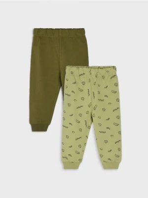 Sinsay - Spodnie dresowe 2 pack - zielony