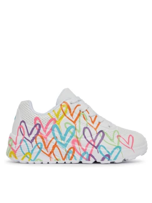 Skechers Sneakersy Uno Lite Spread The Love 314064L/WML Biały