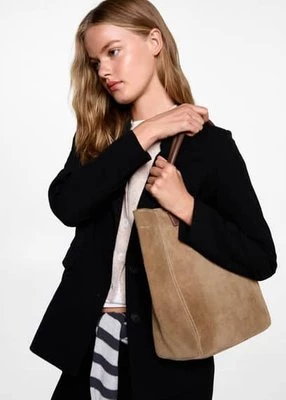 Skórzana torba shopper MANGO TEEN