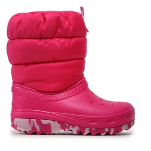 Śniegowce Crocs Classic Neo Puff Boot K 207684 Różowy