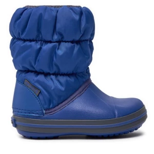 Śniegowce Crocs Winter Puff Boot Kids 14613 Cerulean Blue/Light Grey