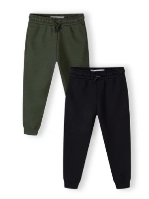 Spodnie dresowe dla chłopca 2-pack czarny i khaki Minoti