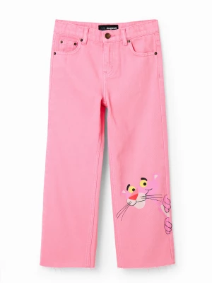 Spodnie dżinsowe flare z Różową Panterą Desigual