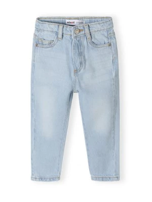 Spodnie jeansowe typu mom jeans dziewczęce - niebieskie Minoti