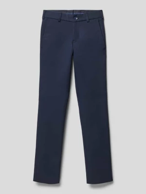 Spodnie materiałowe o kroju straight fit z zapięciem na guzik Standar