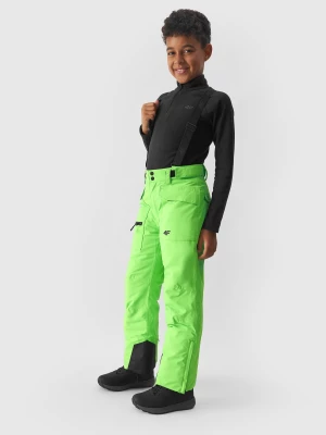 Spodnie narciarskie z szelkami membrana 10000 chłopięce - zielone 4F