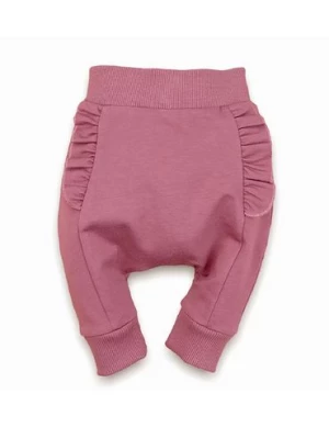 Spodnie niemowlęce z bawełny organicznej z ozdobną falbanką NINI