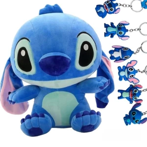 ﻿STITCH DUŻY maskotka zabawka pluszak LILO I STICH MIŚ 35cm + BRELOK