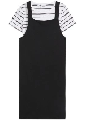 Sukienka dziewczęca + shirt (2 części), z bawełny organicznej bonprix