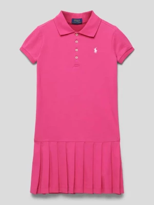 Sukienka polo z wyhaftowanym logo Polo Ralph Lauren Kids