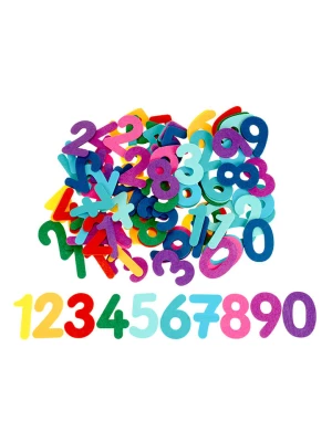 SUNNYSUE Filcowe cyfry (100 szt.) w różnych kolorach - 3+ rozmiar: onesize
