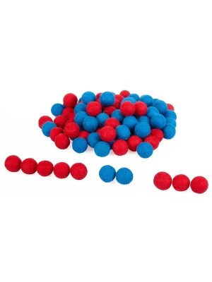SUNNYSUE Kulki filcowe (100 szt.) w kolorze czerwono-niebieskim rozmiar: onesize