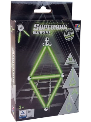 SUPERMAG 10-częściowy zestaw magnetyczny "Supermag Glowstix" - 3+ rozmiar: onesize