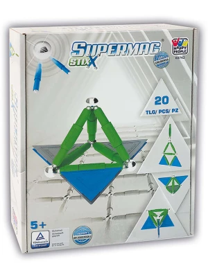 SUPERMAG 20-częściowy zestaw magnetyczny "Supermag Stix" - 5+ rozmiar: onesize