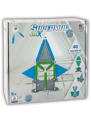 SUPERMAG 40-częściowy zestaw magnetyczny "Supermag Stix" - 5+ rozmiar: onesize