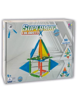 SUPERMAG 50-częściowy zestaw magnetyczny "Supermag Colorstix" - 5+ rozmiar: onesize