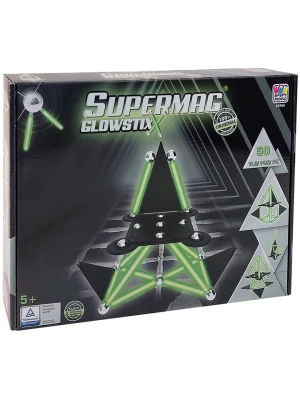 SUPERMAG 50-częściowy zestaw magnetyczny "Supermag Glowstix" - 5+ rozmiar: onesize