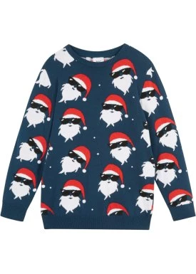 Sweter chłopięcy z bożonarodzeniowym motywem bonprix