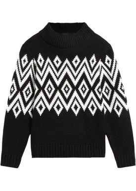 Sweter dziewczęcy w norweski wzór bonprix