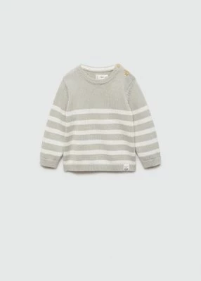 Sweter z dzianiny z ozdobnymi guzikami MANGO BABY