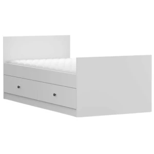 SYSTEM OLAF ŁÓŻKO 90/200 BIAŁY MAT uchwyty antracyt pojemnik PRODUCENT