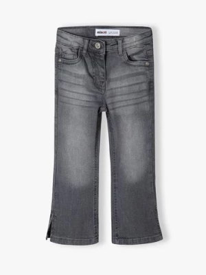 Szare spodnie jeansowe niemowlęce rozkloszowane Minoti