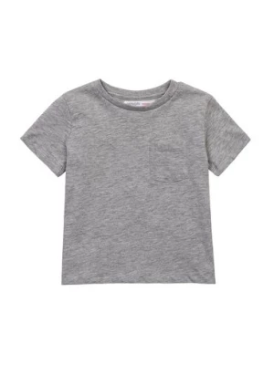 Szary t-shirt dla niemowlaka z kieszonką Minoti