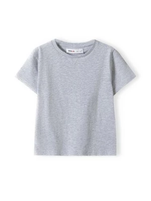 Szary t-shirt dzianinowa basic dla niemowlaka Minoti
