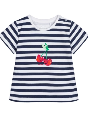 T-shirt dla dziecka do 2 lat, z wiśniami, w paski Endo