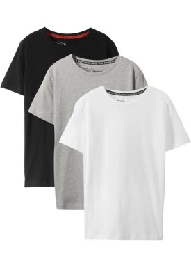T-shirt dziecięcy basic (3 szt.), z bawełny organicznej bonprix