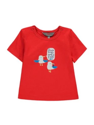 T-shirt dziecięcy czerwony mewy  czerwony Kanz