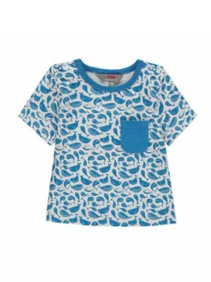 T-shirt niemowlęcy mix rybki niebieski Kanz