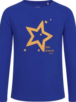 T-shirt z długim rękawem dla dziewczynki, z gwiazdą i napisem jedna na milion, niebieski 9-13 lat Endo