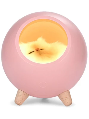 Techkidz Lampka nocna "Sleepy Cat" w kolorze jasnoróżowym - 3+ rozmiar: onesize
