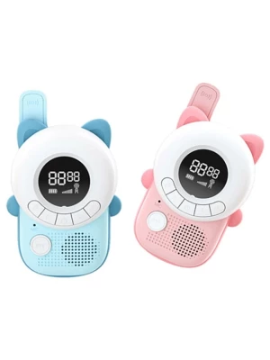 Techkidz Walkie-talkie "Meuh-meuh" w kolorze błękitnym i jasnoróżowym - 3+ rozmiar: onesize