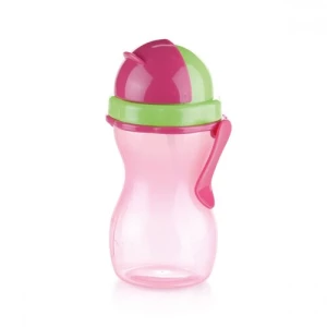 Tescoma Butelka dziecięca ze słomką BAMBINI różowy, 300 ml