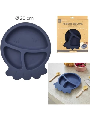 The Home Deco Kids Talerz w kolorze granatowym dla dzieci - Ø 20 cm rozmiar: onesize